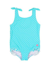 RuffleButts Girls UPF50 Sun Protection Tie Shoulder/Cross Back One Piece 18-24