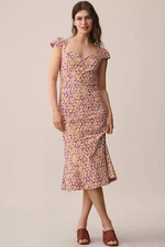 Anthropologie The Cecily Fit & Flare Sweetheart Dress by Maeve - Size Small