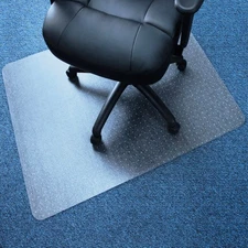 Large Office Chair Mat for Low Pile Carpets 48" x 60” Clear Vinyl Protector M...