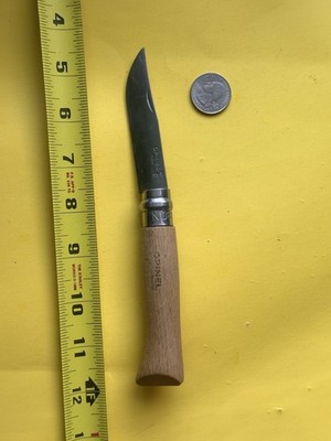 Opinel No 08 Folding Knife Plain Edge Inox Blade Ring Lock
