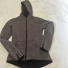 Nike Dri-FIT Womens Heathered Zip Hoodie Jacket Athletic Purple Run Fleece S