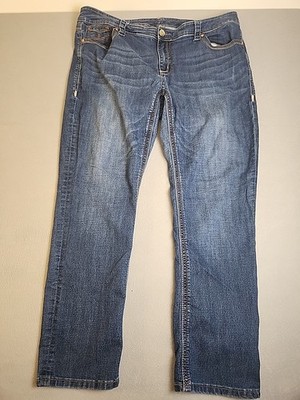 Melissa McCarthy Seven7 Jeans Womens 22W Blue Midrise Straight Stretch