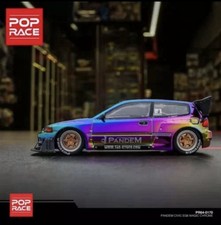 Pop Race 1:64 Pandem Civic EG6 Magic Chrome PR64-170 2024 IDE Event Exclusive