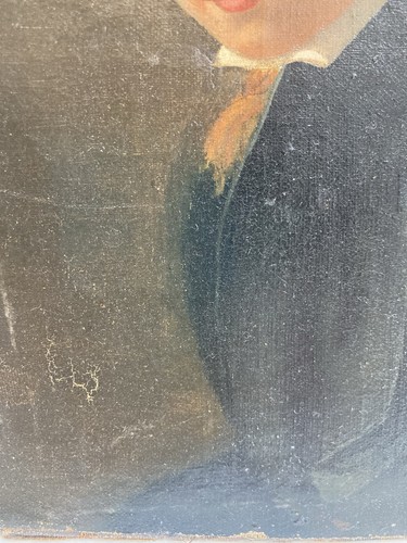 Peinture Huile Sur Toile Portrait XIXe Enfant Restauration Art Ancien Hst 1850 - Foto 5 di 12