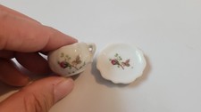 10 Pcs Vintage Miniature Thistle Tea Set