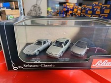 E 143 Boxed Model Schuco Opel 3pc Set Edition 98 Calibra Tigra Gt Silver Rare