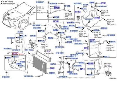 Lexus RX MK5 Kühler Kältemittel -Ausfluss Nr. 3 Schlauchrohr 8871148310 Neue Ech