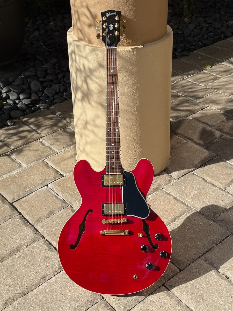 1997 Gibson ES 335 Dot Neck Reissue special flamey Cherry w/Gold