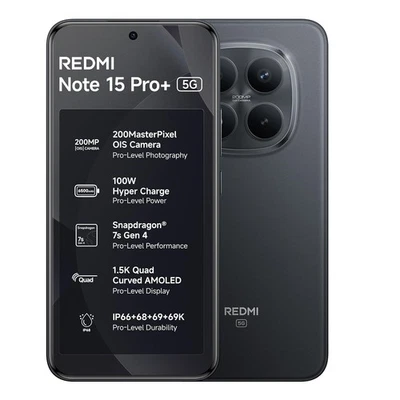 Cámara OIS MasterPixel REDMI Note 15 Pro+ 5G (Negro Carbono, 8GB+256GB) 200Ma... - Imagen 1 de 4