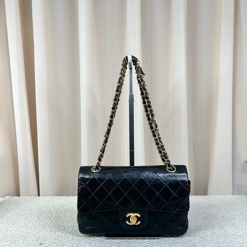 Authentic Pre-owned Chanel Classic Flap Bag Black Lambskin