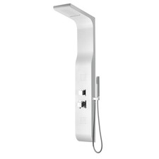 COLONNE DE DOUCHE HYDROMASSANTE ABS BLANC WATERFALL CASCADE MARMORE