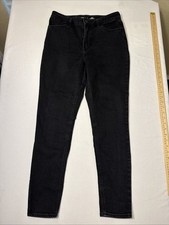 Old Navy Women's High-Rise Wow Super Skinny Jeans Size 8 Long Black Pants