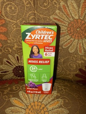 NIB Children's Zyrtec Hives Relief Liquid Grape