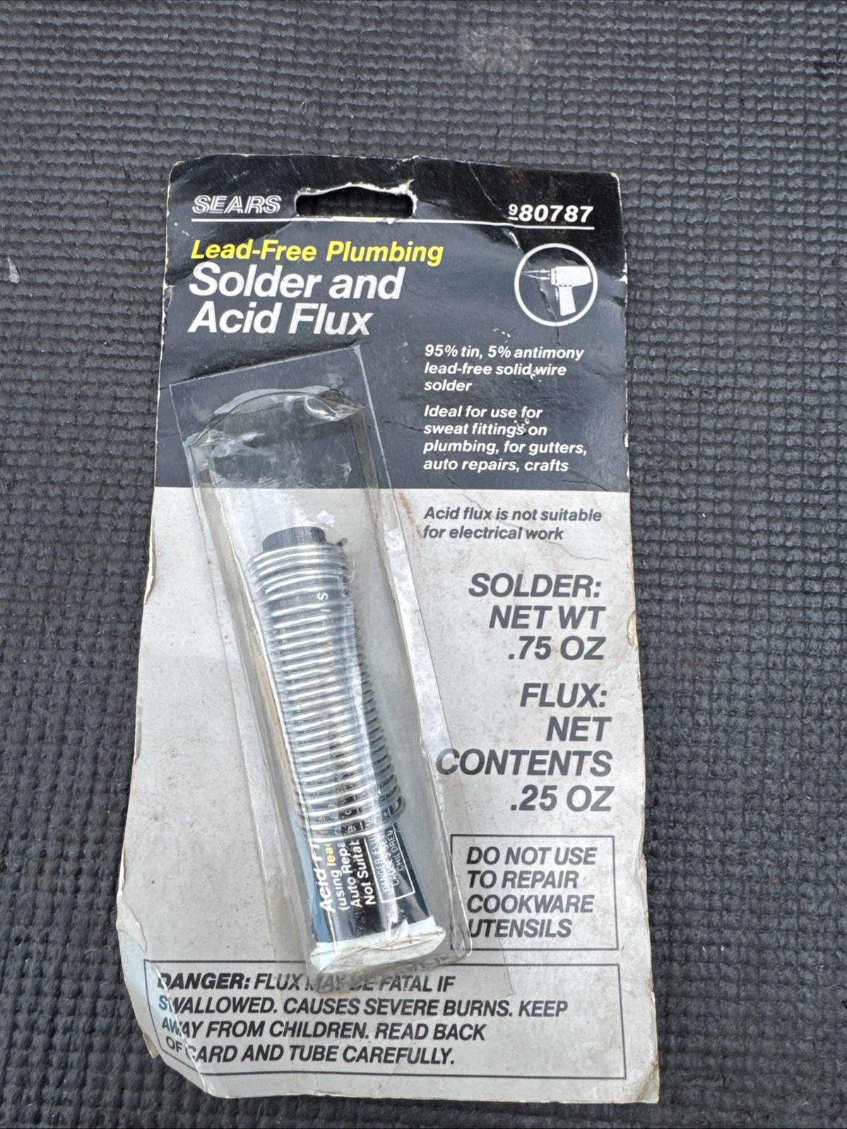 Sears Craftsman USA Lead Free Plumbing Solder Acid Flux 80787