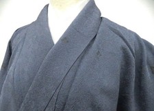 JAPANESE KIMONO IROMUJI GRAY BLUE PURPLE 163cm 5 ft 4 in PURE SILK AA7892