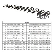 Fishing Rod Guide Tip Repair Kit Set 24~230Pcs Rod Building Guide Stainless Stee