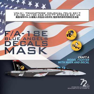Galaxy G72053 1/72 VFA-31 Tomcatters colonial felix F/A-18E AJ-100 Cag CVW-8