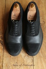 Tricker's Black Suede Leather Oxford Shoes Men's UK 7.5 US 8.5 EU 41.5