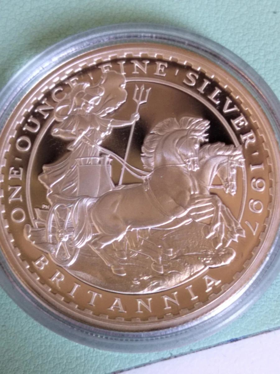 1ª OZ DE PLATA SERIE BRITANNIA 1997.PROOF. PRUEBA. MUY ESCASA.BRI-1