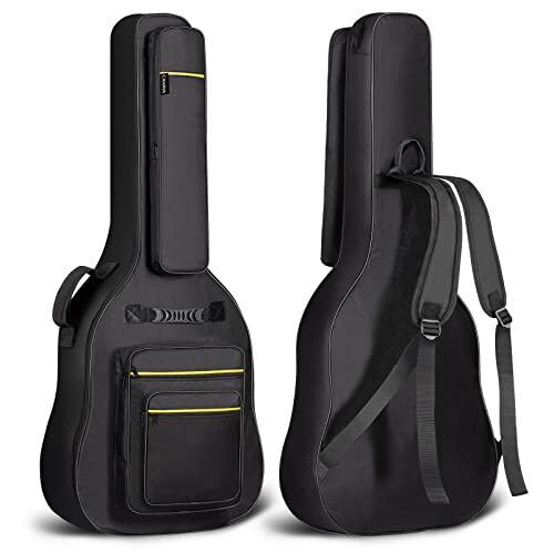 44 Inch Guitar Bag Multi-pockets for Jumbo and Dreadnought Yellow Line Guitar - Picture 2 of 7