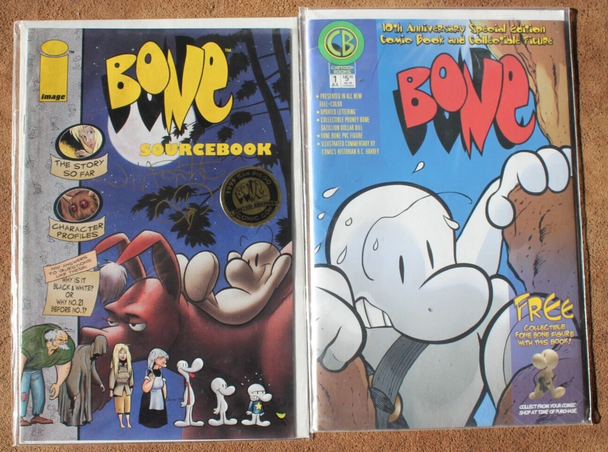 Bone Sourcebook #1 Signed by Jeff Smith & 10th Anniversary Special Image  Comics | eBay