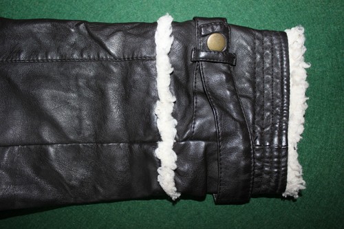 Miss Selfridge Petite aviator jacket with contrast faux fur Size UK 14 EU 42 - Picture 9 of 9