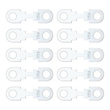 10x 110A Flat Fuse Strip Silver Tone Zinc Alloy Replacement DC32V for Opel VW