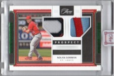 2022 Panini Three and Two Prospect Dual Jerseys Emerald PDJ-NG Nolan Gorman 4/5