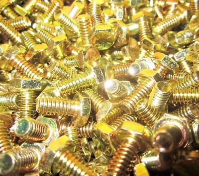 1''-8 X 2 1/2'' Grade 8 Yellow Zinc Hex Cap Screws