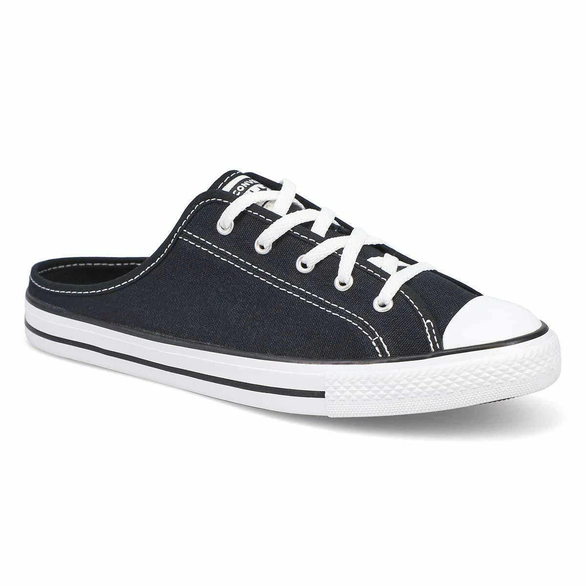 Converse white all star dainty best sale canvas trainers