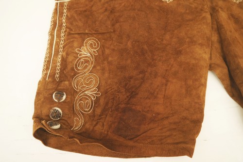 Kurze leichte Lederhose Landhaus C&A Oktoberfest Stickerei guter Zustand Gr.52 - Bild 8 von 10