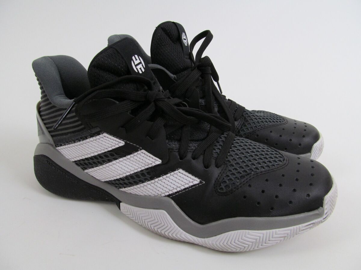 Adidas Harden Stepback Mens 9 Black White Gray Basketball Adidas Harden Stepback Mens 9 Black White Gray Basketball