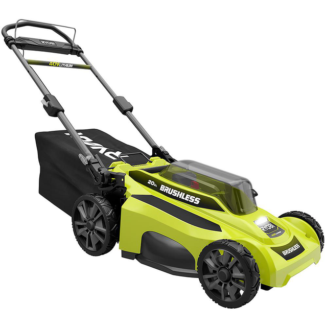 Ryobi RY401110Y 40V 20" Brushless Push Mower Kit (with 6.0Ah Battery