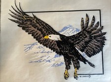 Stunning Vintage Detailed 1988 Eagle Iron On Transfer