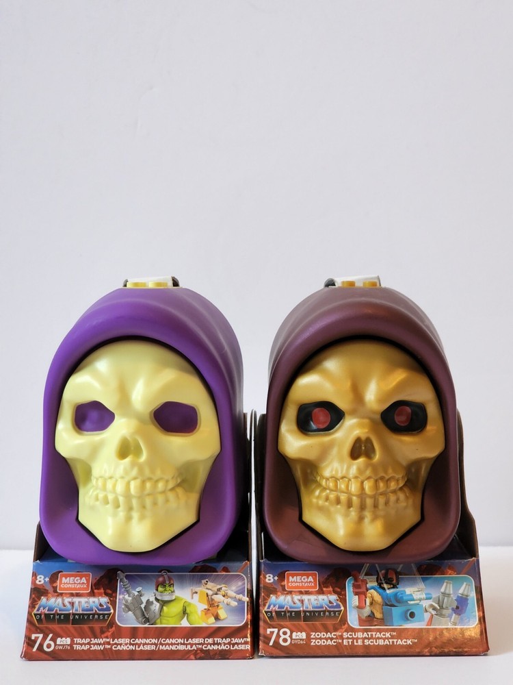 Mega Construx Masters Of The Universe Skeletor Skull Heads Lot Of 2