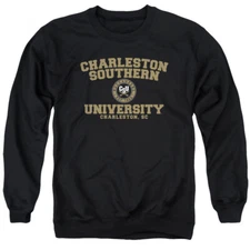 Charleston Southern Adult Crewneck Sweatshirt Circle Logo, Black, S-3XL