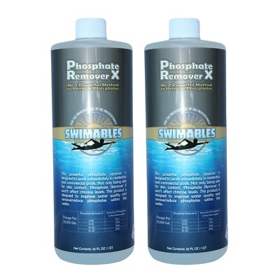 Phosphate Remover Concentrate 32 Oz Commercial Grade for Pool/Spa (2 Pack)