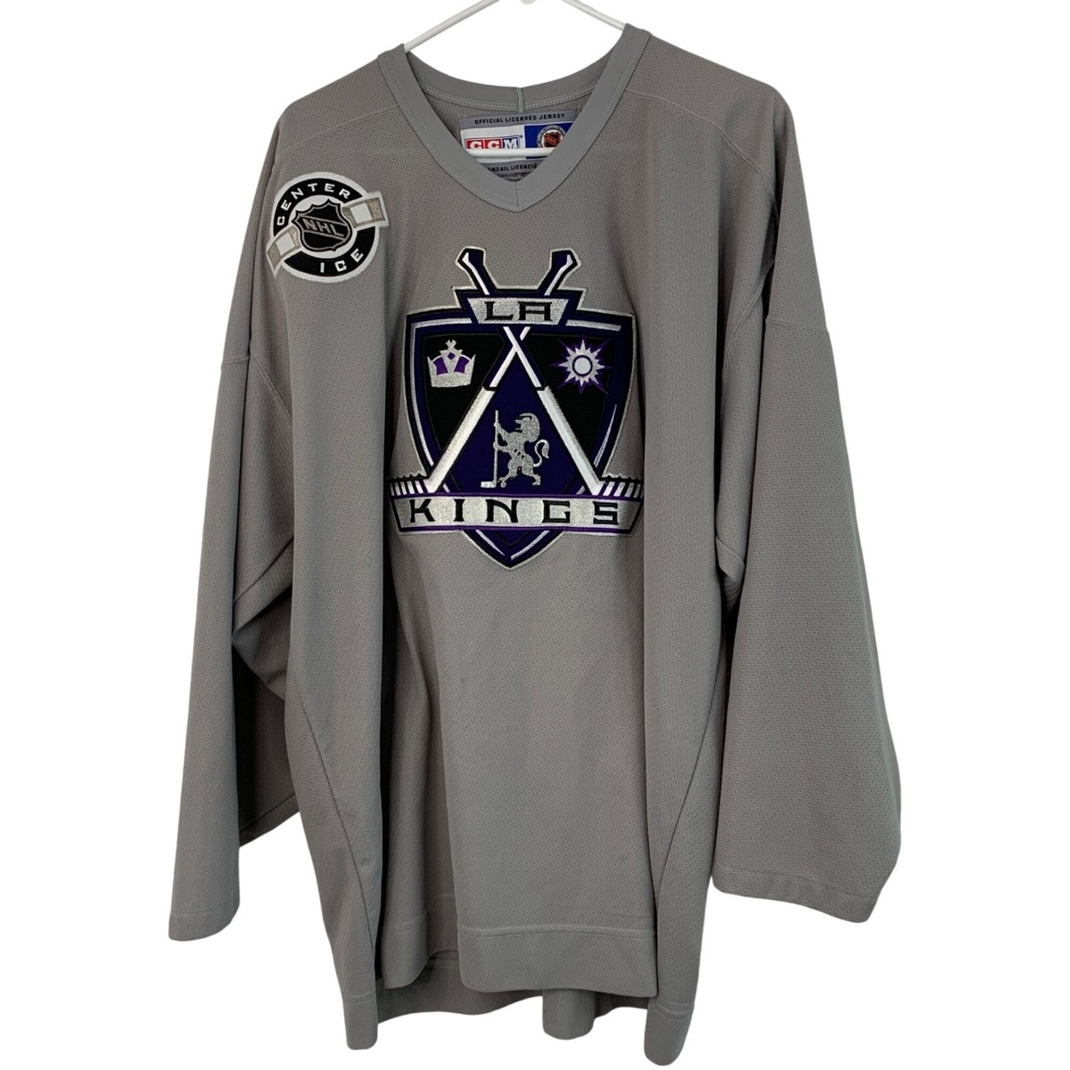 CCM LA Kings Official Licensed NHL Hockey Jersey XL Gray 7658 Sewn