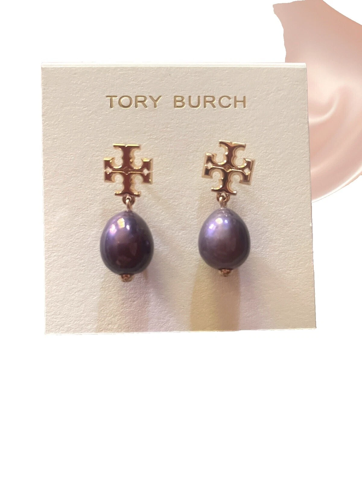 Pendientes de Moda Oro Rosa Tory Burch