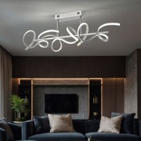 Led Design Decken Lampe Wohn Zimmer Beleuchtung Flur Leuchte Silber Dimmbar