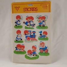 Vintage Raggedy Ann And Andy Stickers Hallmark Ambassador NEW