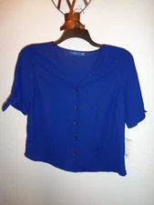 Apt. 9 Tie Sleeve Button Front Top Size Small NWT