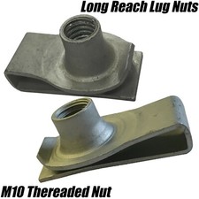 M10 LONG REACH CHIMNEY U NUT LUG NUTS SPEED SPIRE CAPTIVE CLIPS THREADED