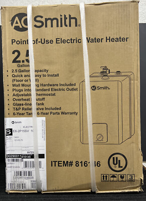 AO Smith Signature100 2.5Gal Point-of-Use Elec. Water Heat E6-2P15SV  (JD/JG) | eBay