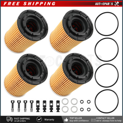 4Pcs Oil Filter Pack w/Seals 26350-2M000 Fits for 2021-2023 Kia Rio 1.6L Engine