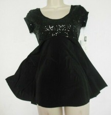 CapSleeve Sequin Slinky Top Show Choir Dance Top Small adult Ladies 4-6