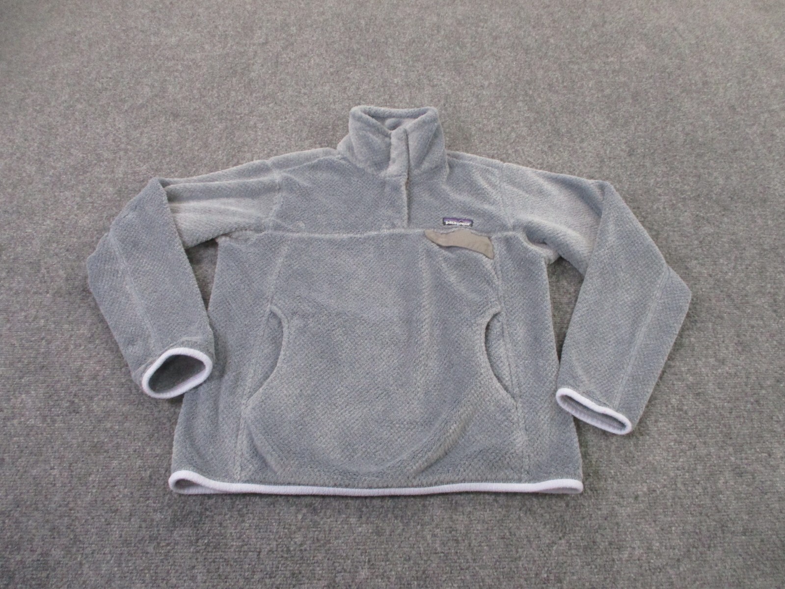Patagonia Womens Gray Snap-T Fleece Pullover for Outdoor Camping