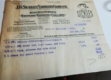 Antique Invoice Sales Receipt J.B. SICKLES SADDLERY Horse Harness FEB 16th 1912