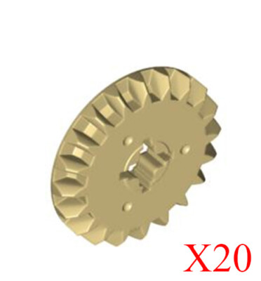 デコパーツ Lego Tan Technic Gear 20 Tooth Bevel Parts Pieces Lot of 20 | eBay