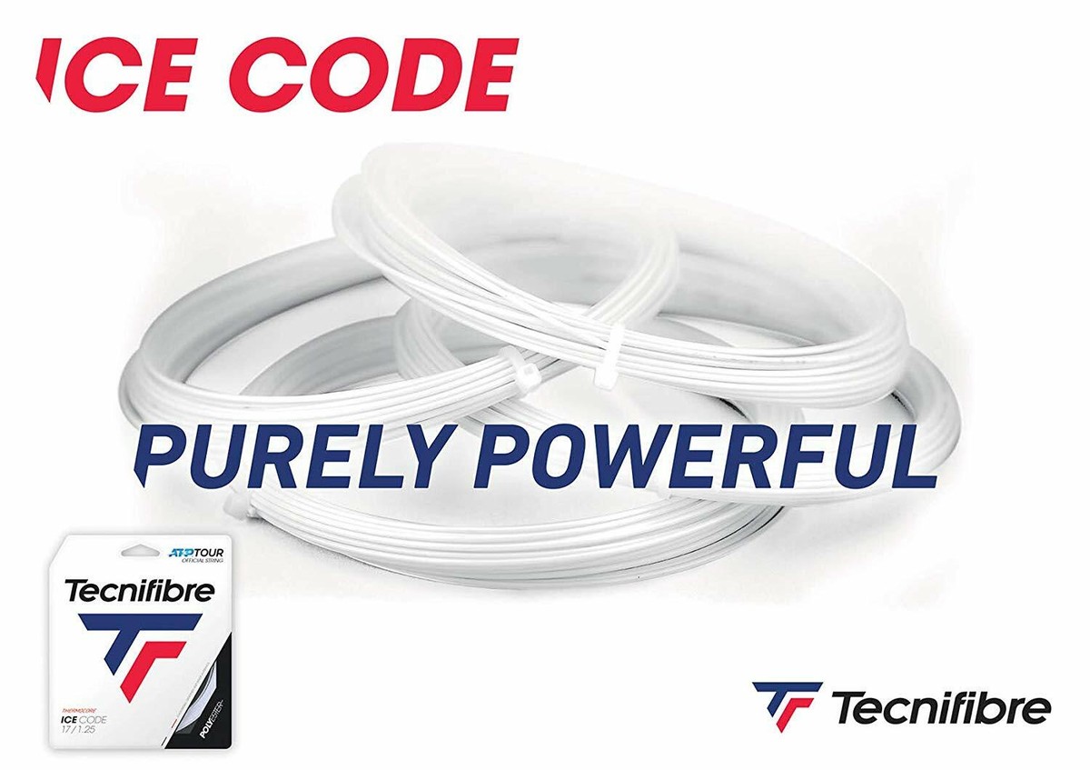 Corda Da Tennis Tecnifibre Ice Code 1.30 - Per Giocatori Esigenti, Alta Resistenza E Potenza | Made In France